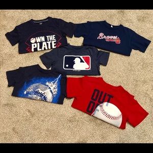 2 PLACE shirts, 1 Carter’s Kid, 1 MLB shirt, 1 Braves shirt